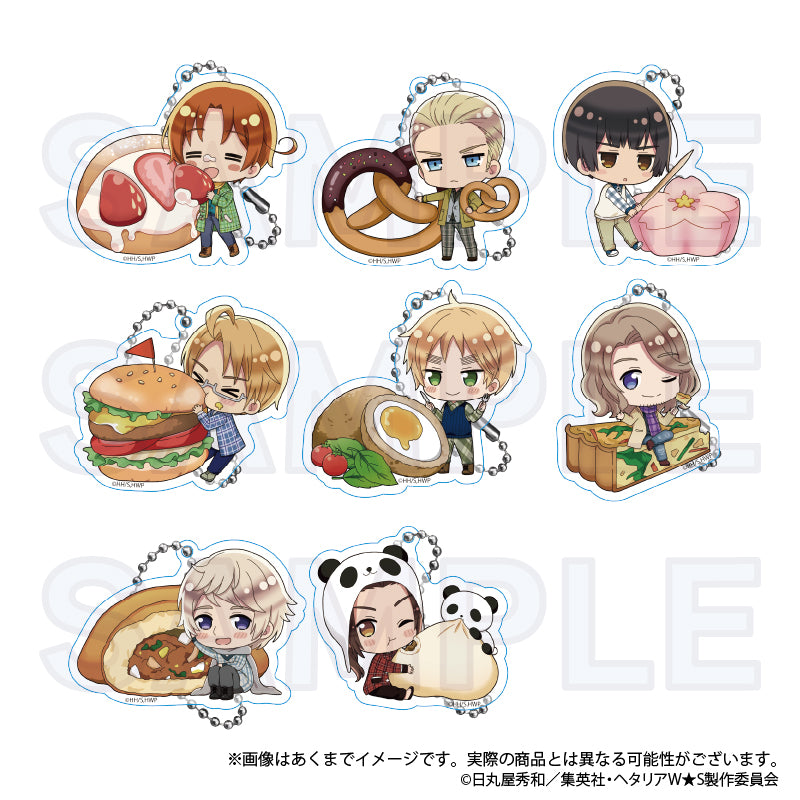 "Hetalia World Stars" Trading Acrylic Key Chain Yummy! Ver. Vol. 1