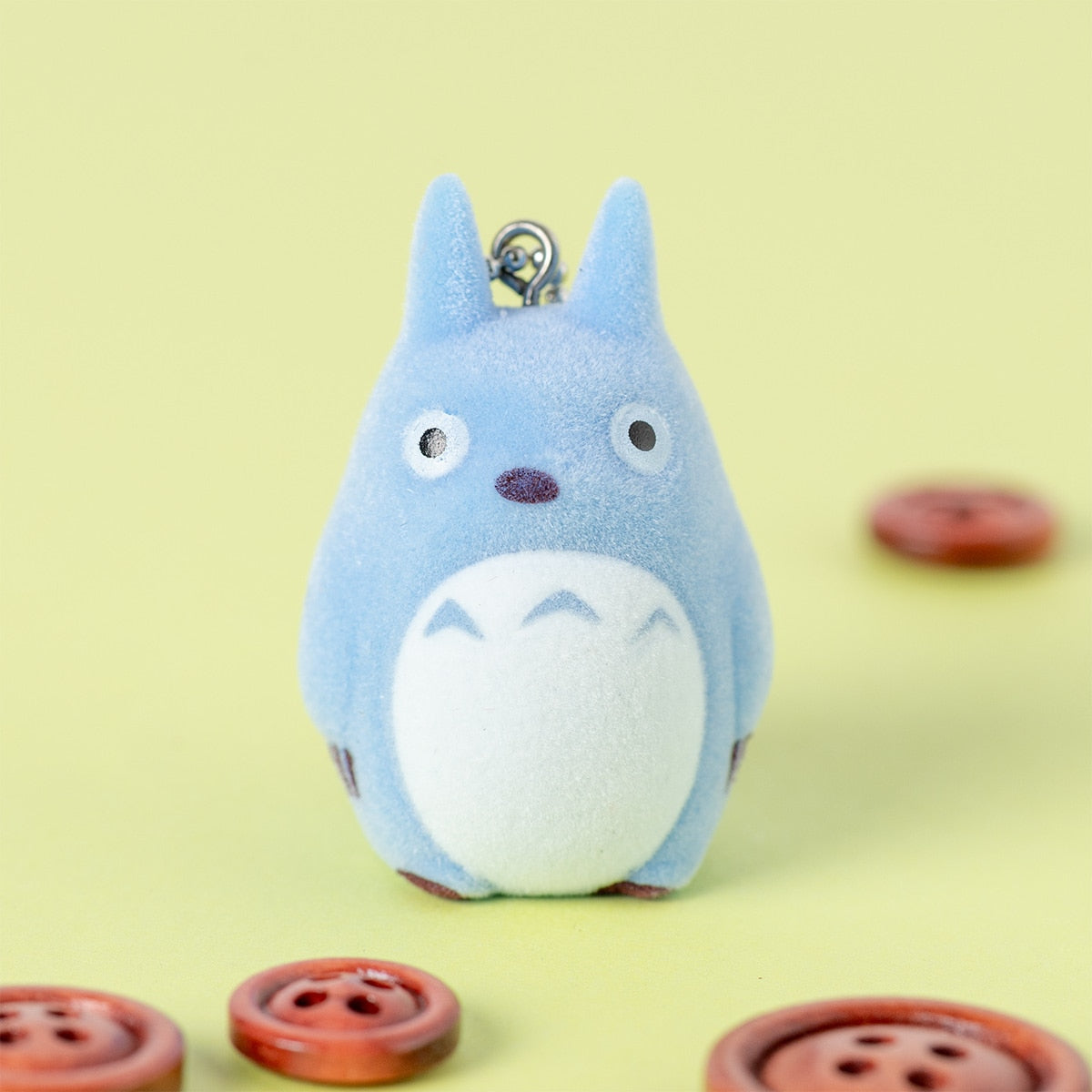 [Ghibli] My Neighbor Totoro Flocking Keychain – Chū Totoro (Blue)