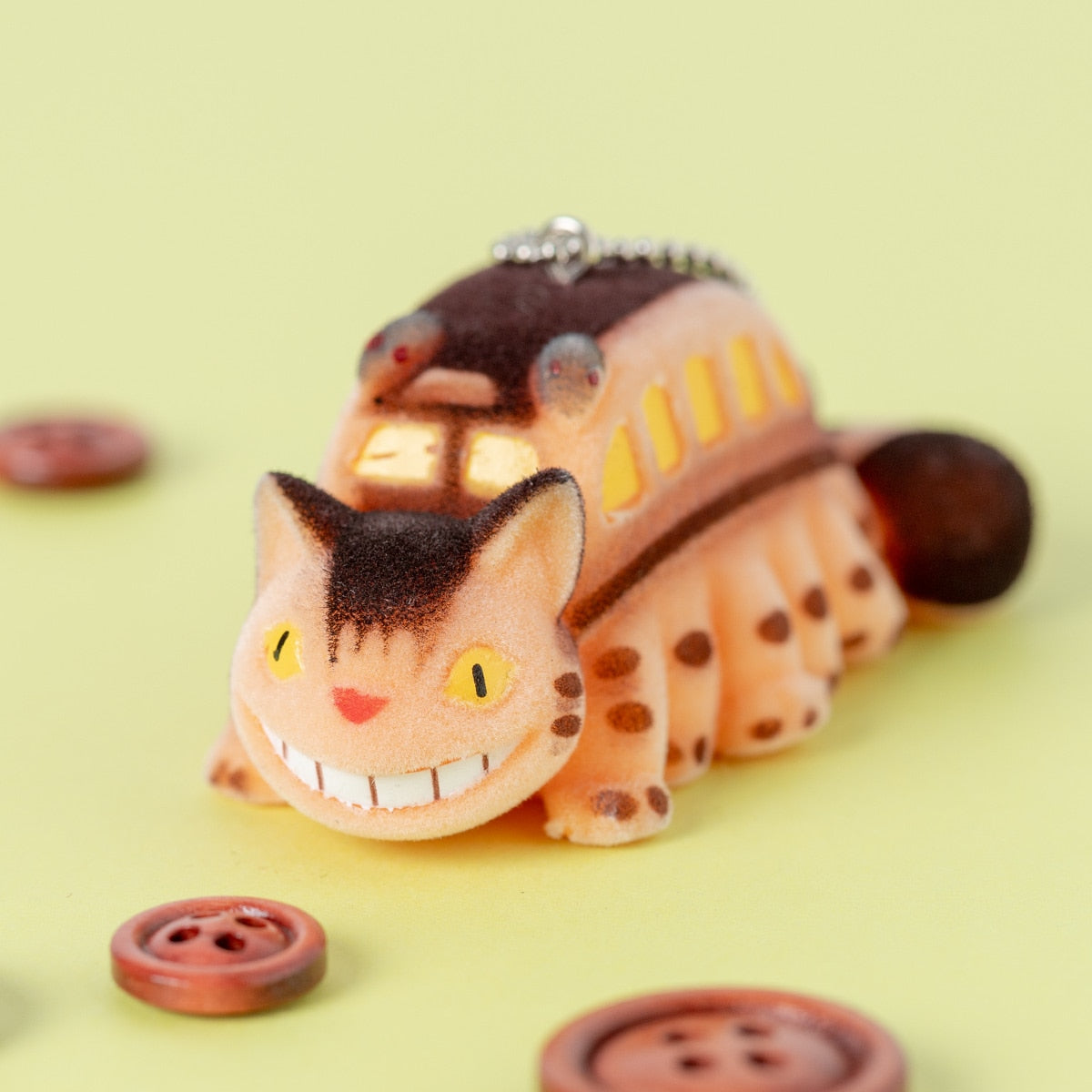 [Ghibli] My Neighbor Totoro Flocking Keychain – Catbus