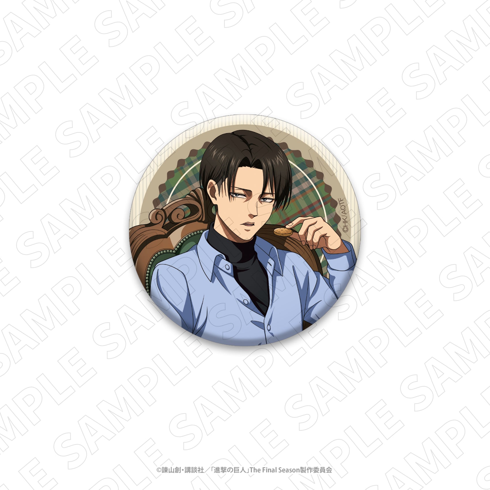 3 o'clock Attack on Titan Can Badge Levi