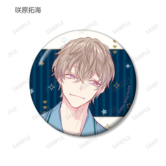 Snow White no Doku ni Somu Hita Ship Original Illustration Sakihara Takumi & Mimori Yukiya Pajamas Ver. Can Badge 2 Set