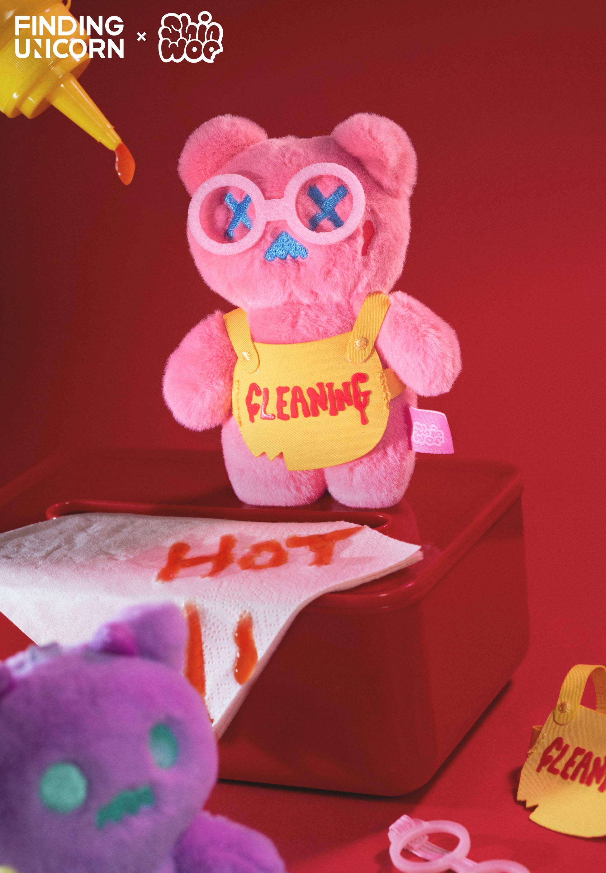 ShinWoo Strange Ghost Diner Plush KeyChain Shady Cleaner