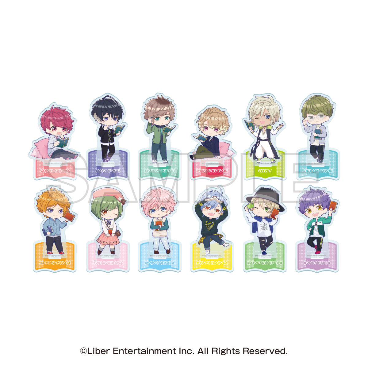 A3! Bookstore Collaboration Campaign Trading Mini Chara Acrylic Stand Spring Troupe & Summer Troupe