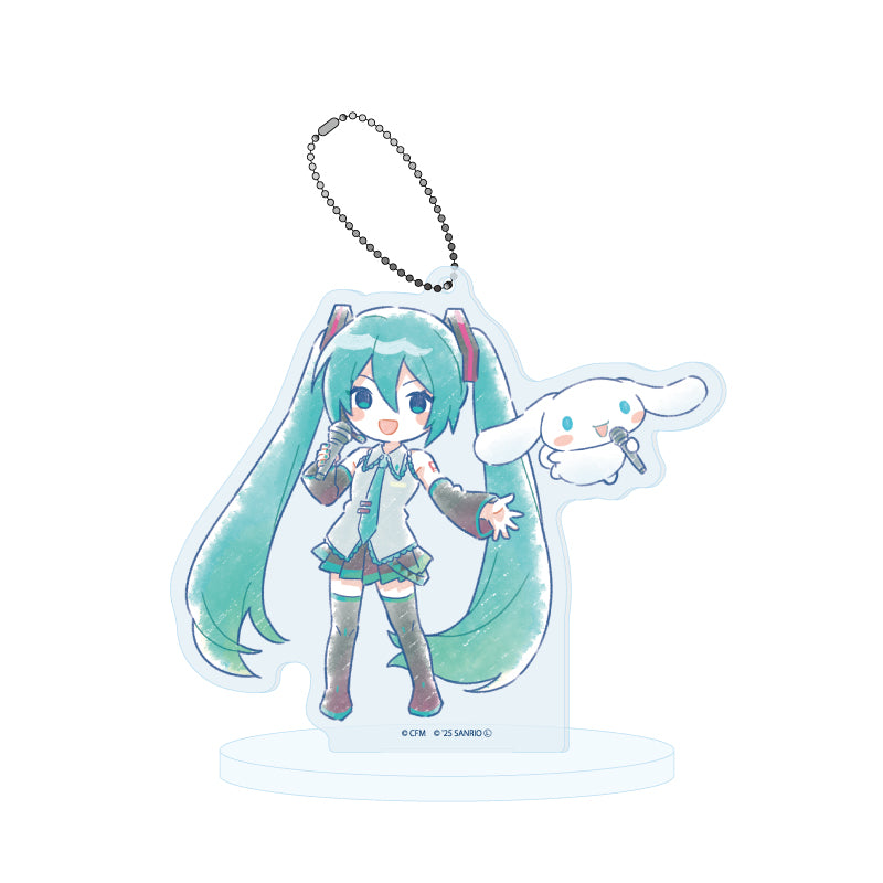 Acrylic Stand Key Chain Hatsune Miku x Cinnamoroll 25 Graff Art Illustration
