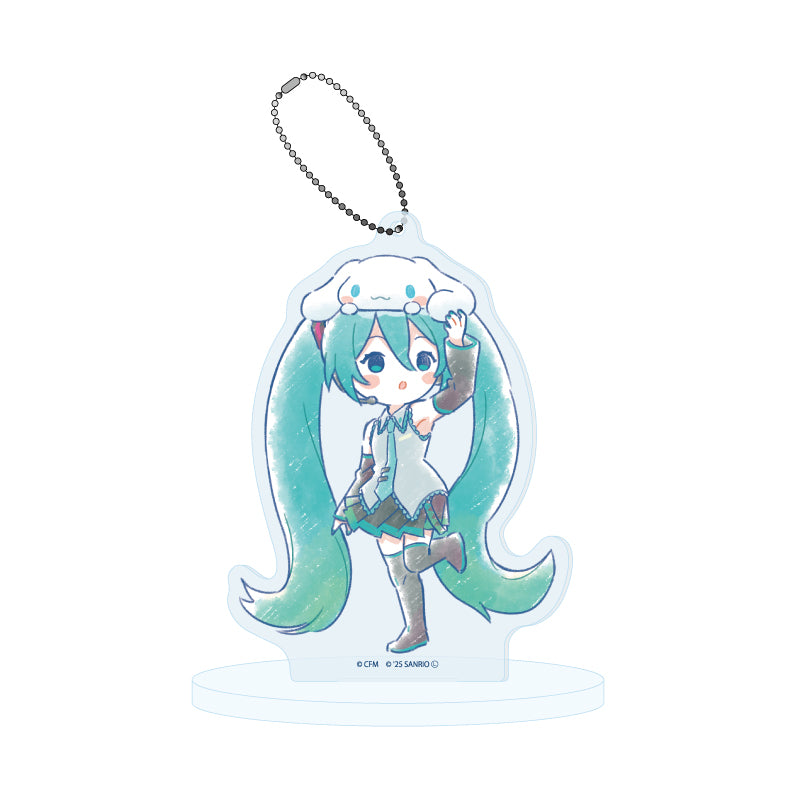 Acrylic Stand Key Chain Hatsune Miku x Cinnamoroll 28 Graff Art Illustration