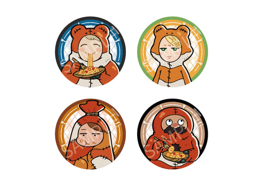 AFORCE x DRAGON HORSE DELICIOUS IN DUNGEON COASTERS SET OF 4