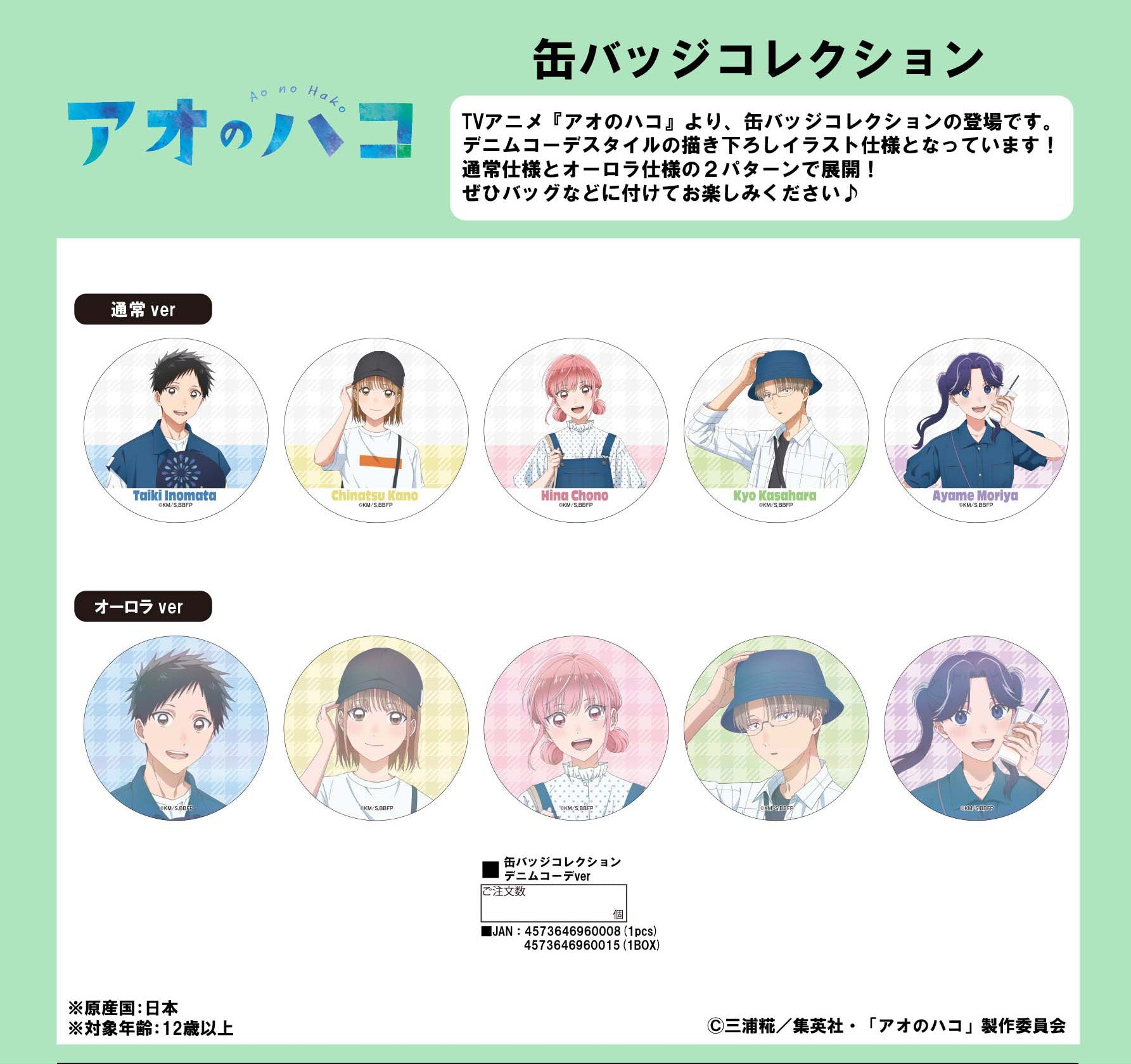 Blue Box Can Badge Collection Denim Outfit Ver.
