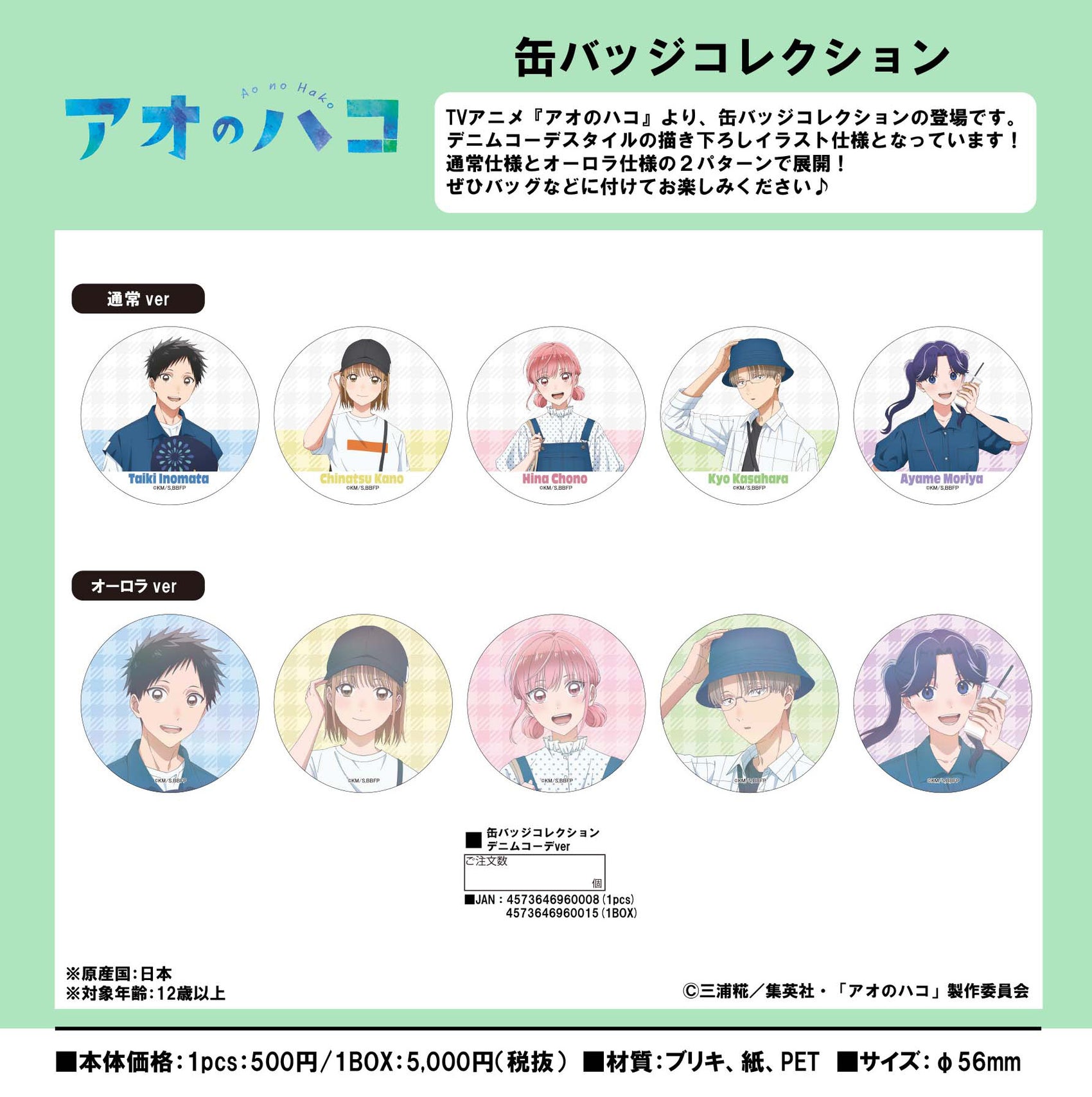 Blue Box Can Badge Collection Denim Outfit Ver.
