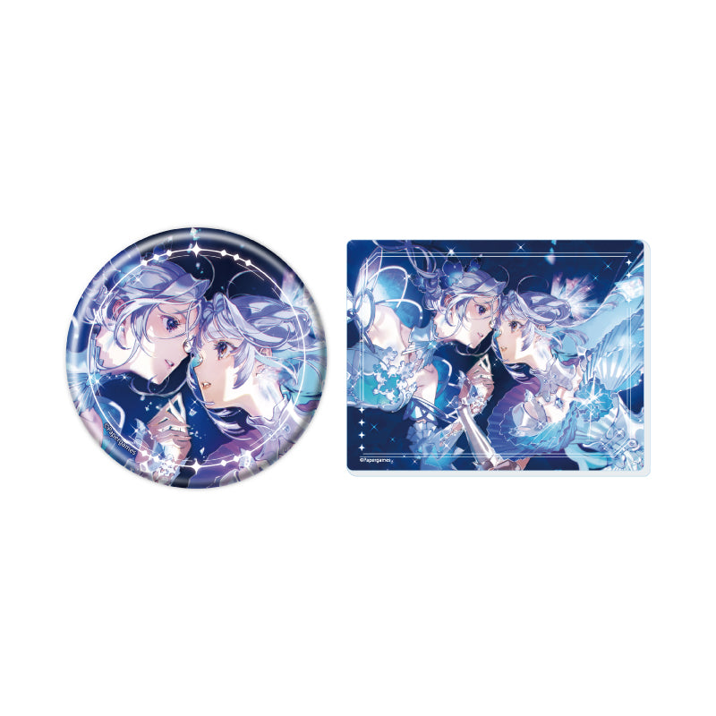 Can Badge & Acrylic Card Set Shining Nikki x Mai Yoneyama 01 Star to Heart (Official Illustration)