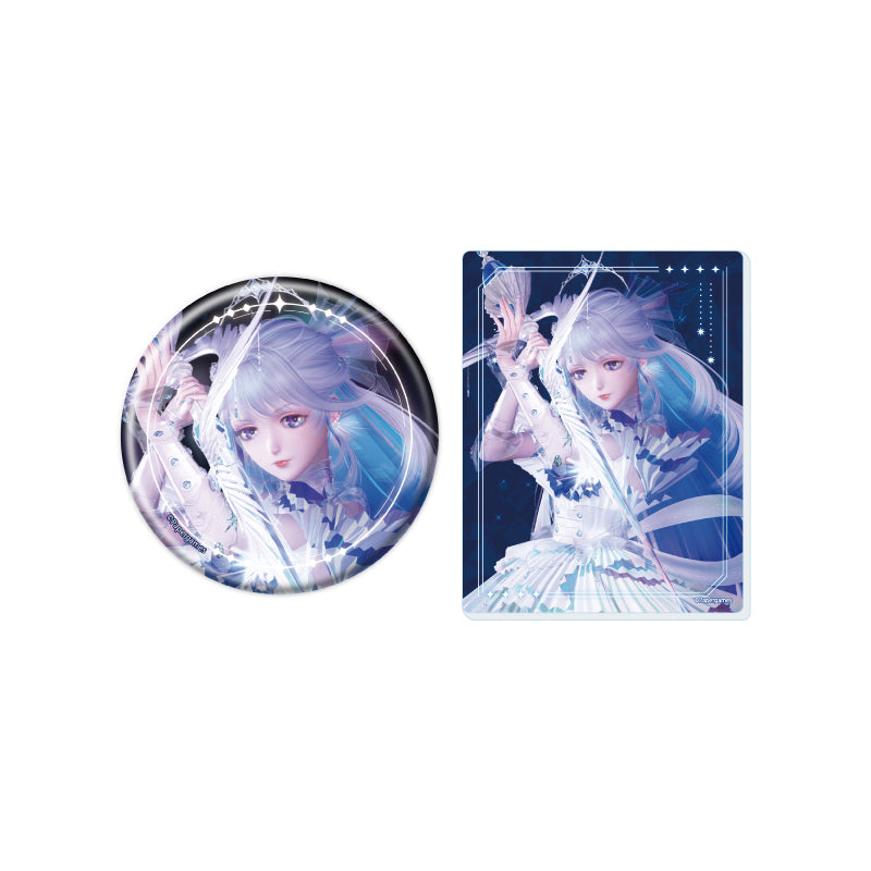 Can Badge & Acrylic Card Set Shining Nikki x Mai Yoneyama 03 Stone of a Neon Dream (Official Illustration)