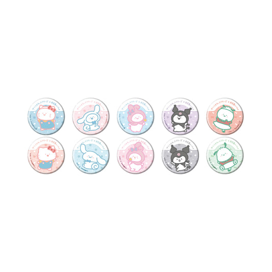 Can Badge Obungu to Issho x Sanrio Characters 01 Collaboration Illustration