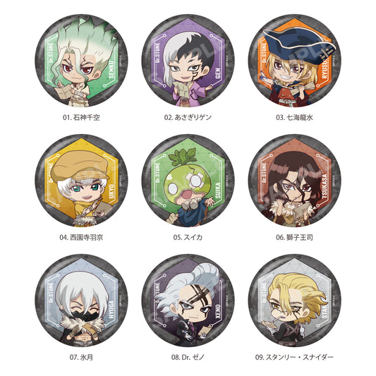 Dr. Stone Can Badge 01