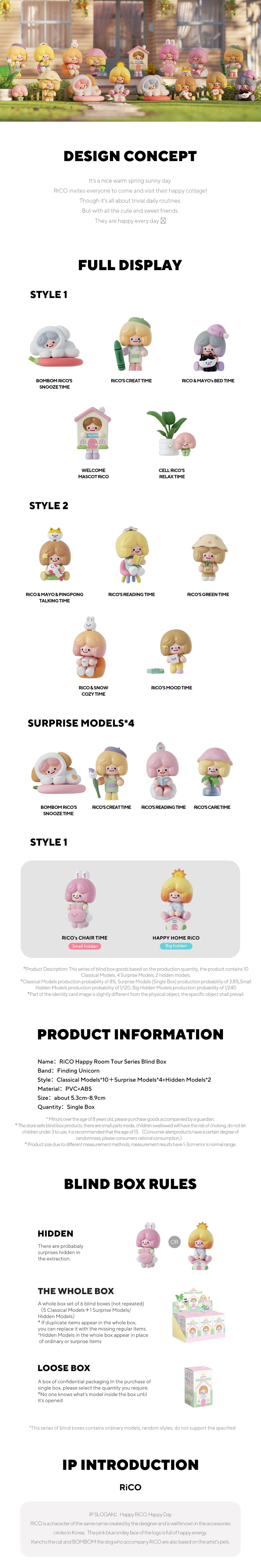 Finding Unicorn RiCO Happy Room Tour Series Blind Box Detail