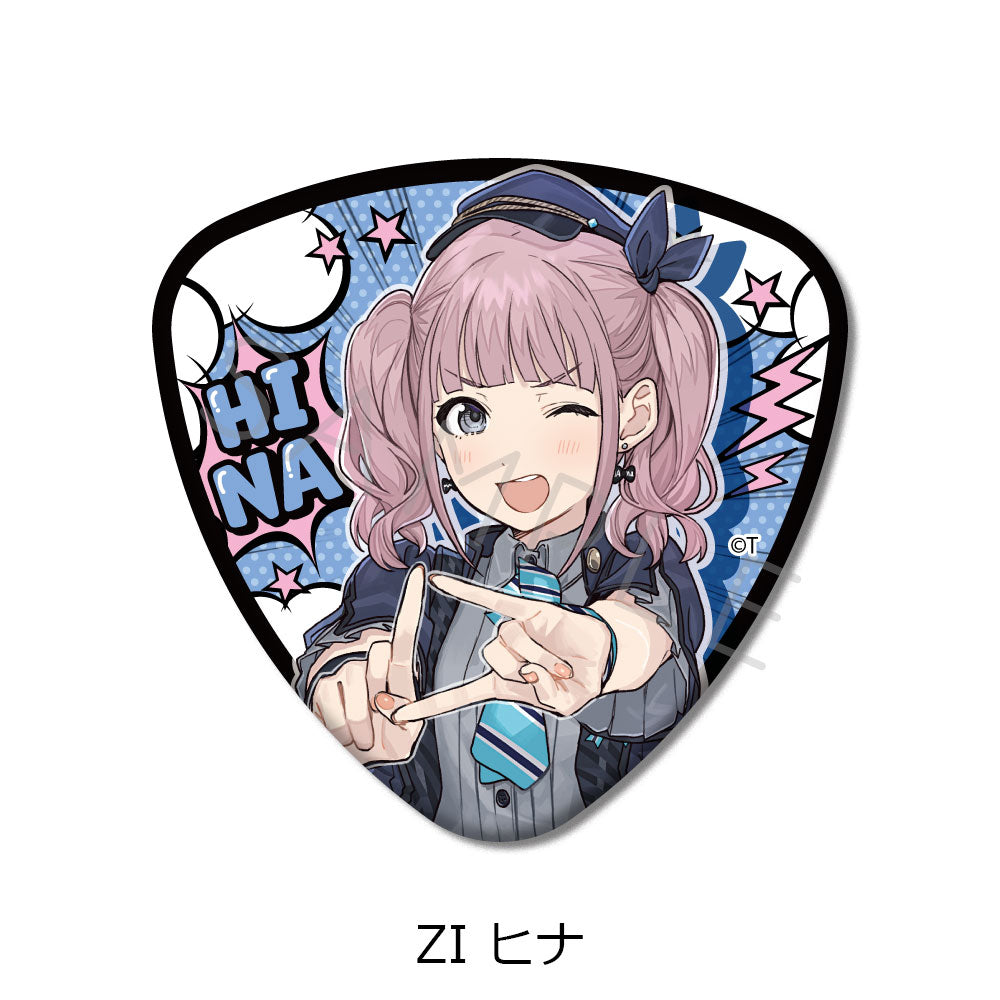 Girls Band Cry Vol. 5 Pick Type Can Badge ZI Hina