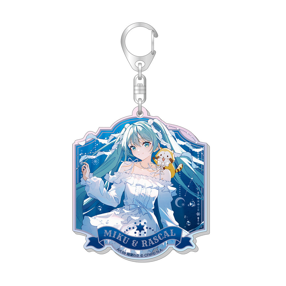 Hatsune Miku x Rascal the Raccoon 2025 Aurora Acrylic Key Chain Hatsune Miku