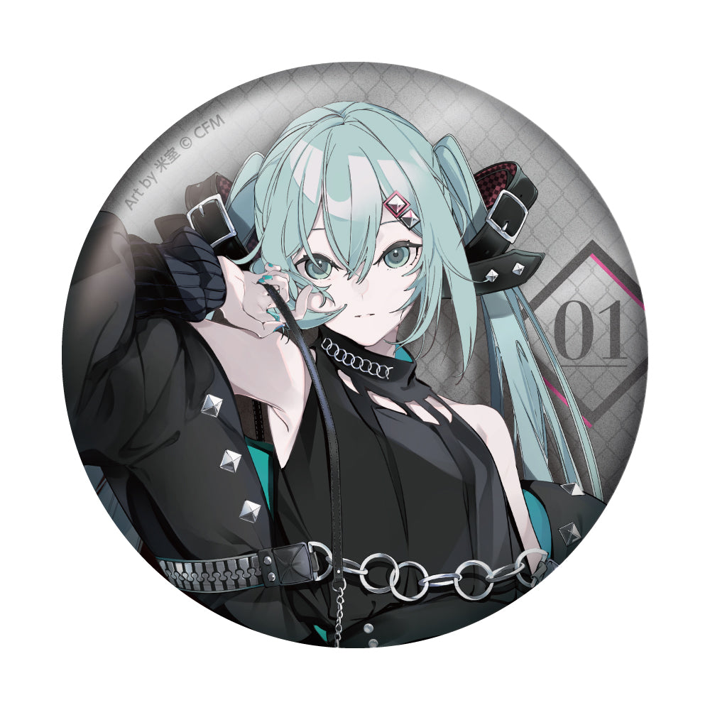 Hatsune Miku x SOLWA Metallic Can Badge Art by Yonemuro
