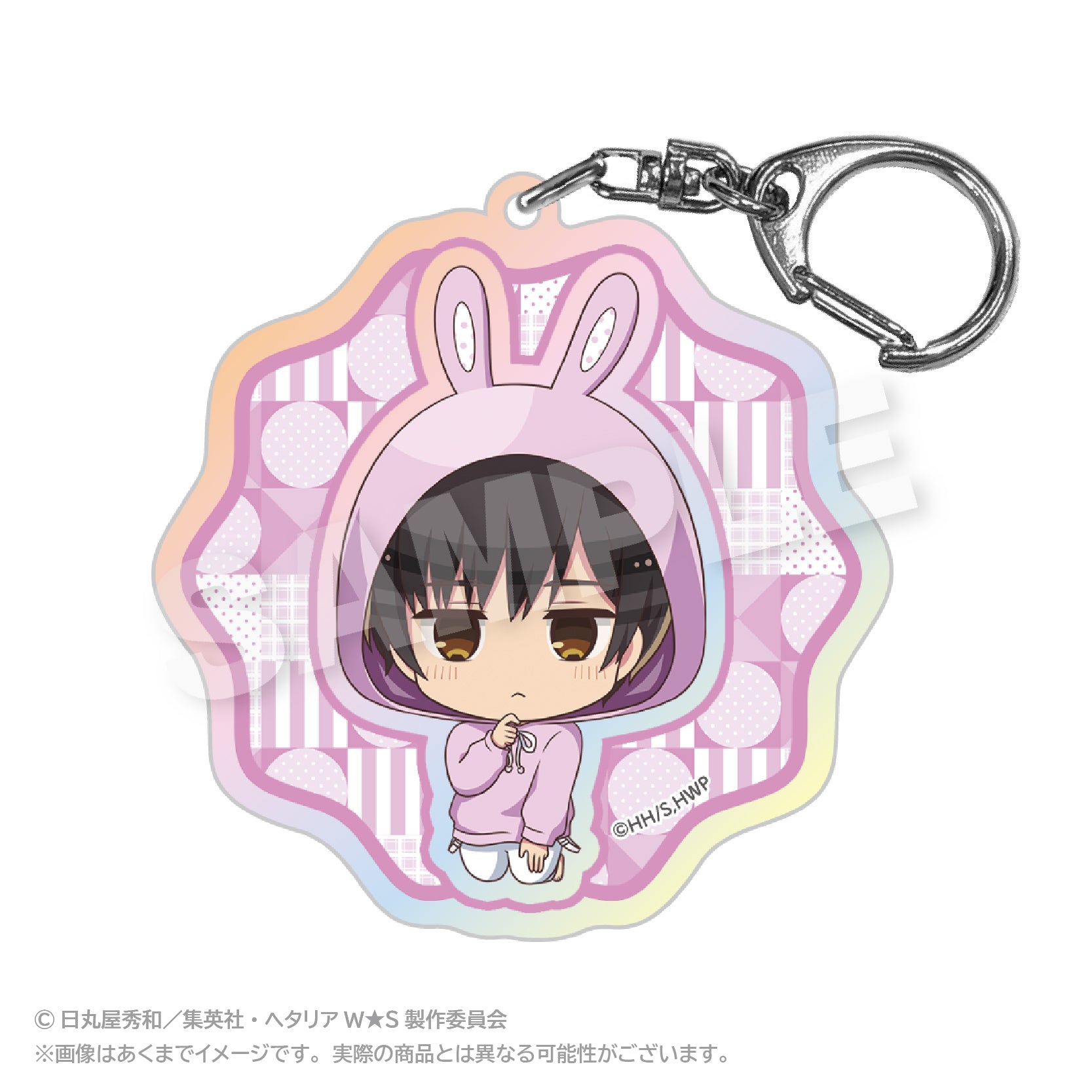Hetalia World Stars Hologram Key Chain Animal Hoodie Ver. Japan
