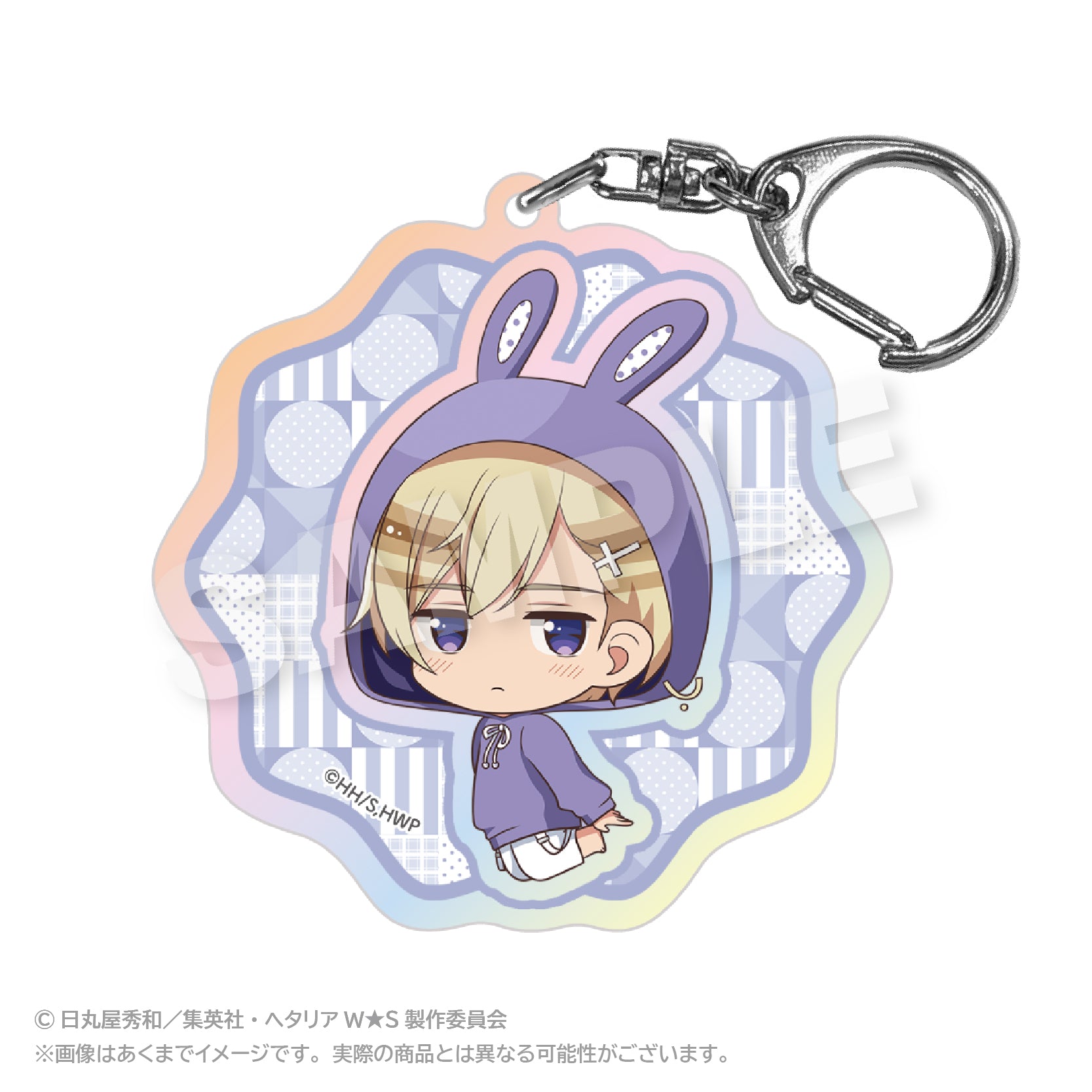 Hetalia World Stars Hologram Key Chain Animal Hoodie Ver. Norway