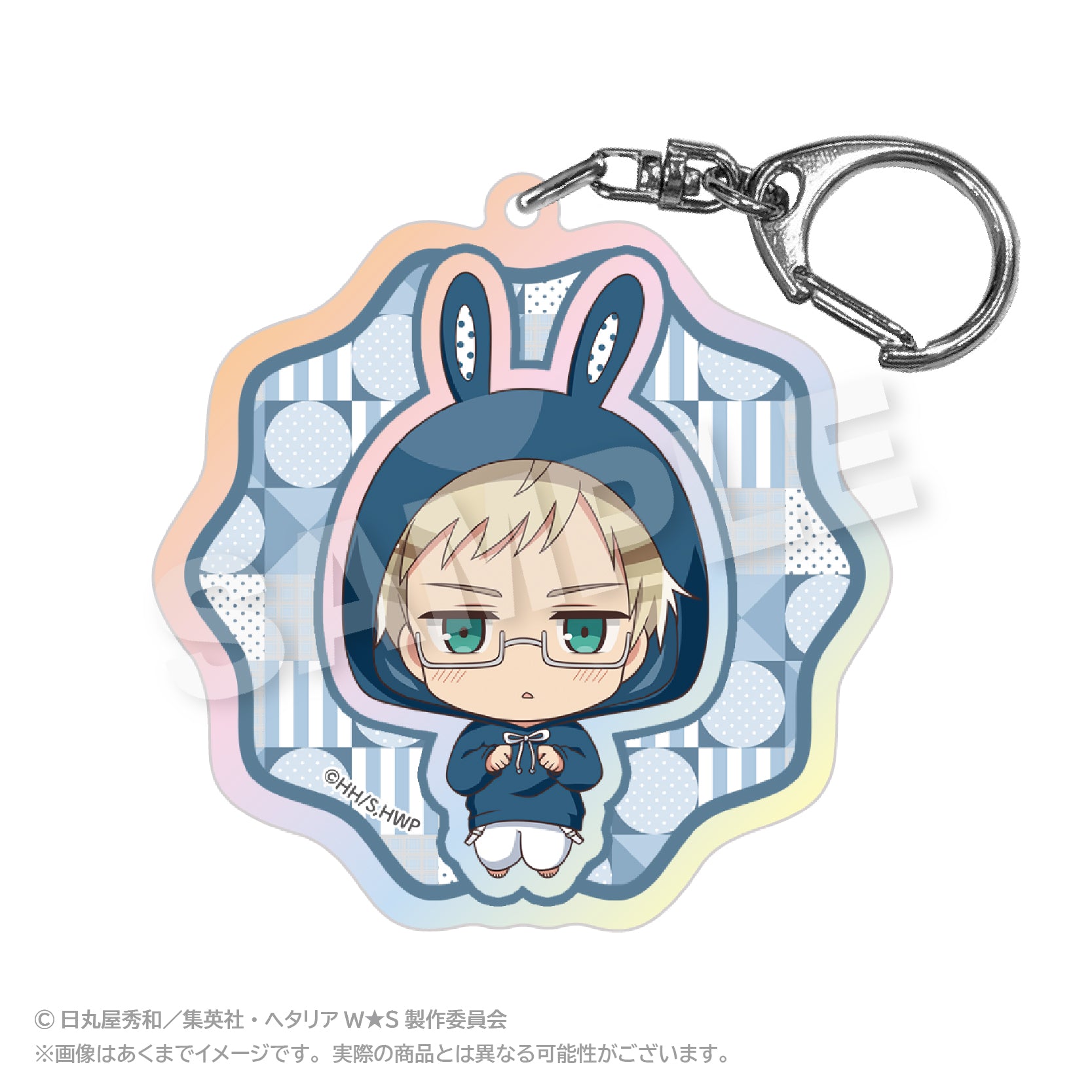 Hetalia World Stars Hologram Key Chain Animal Hoodie Ver. Sweden