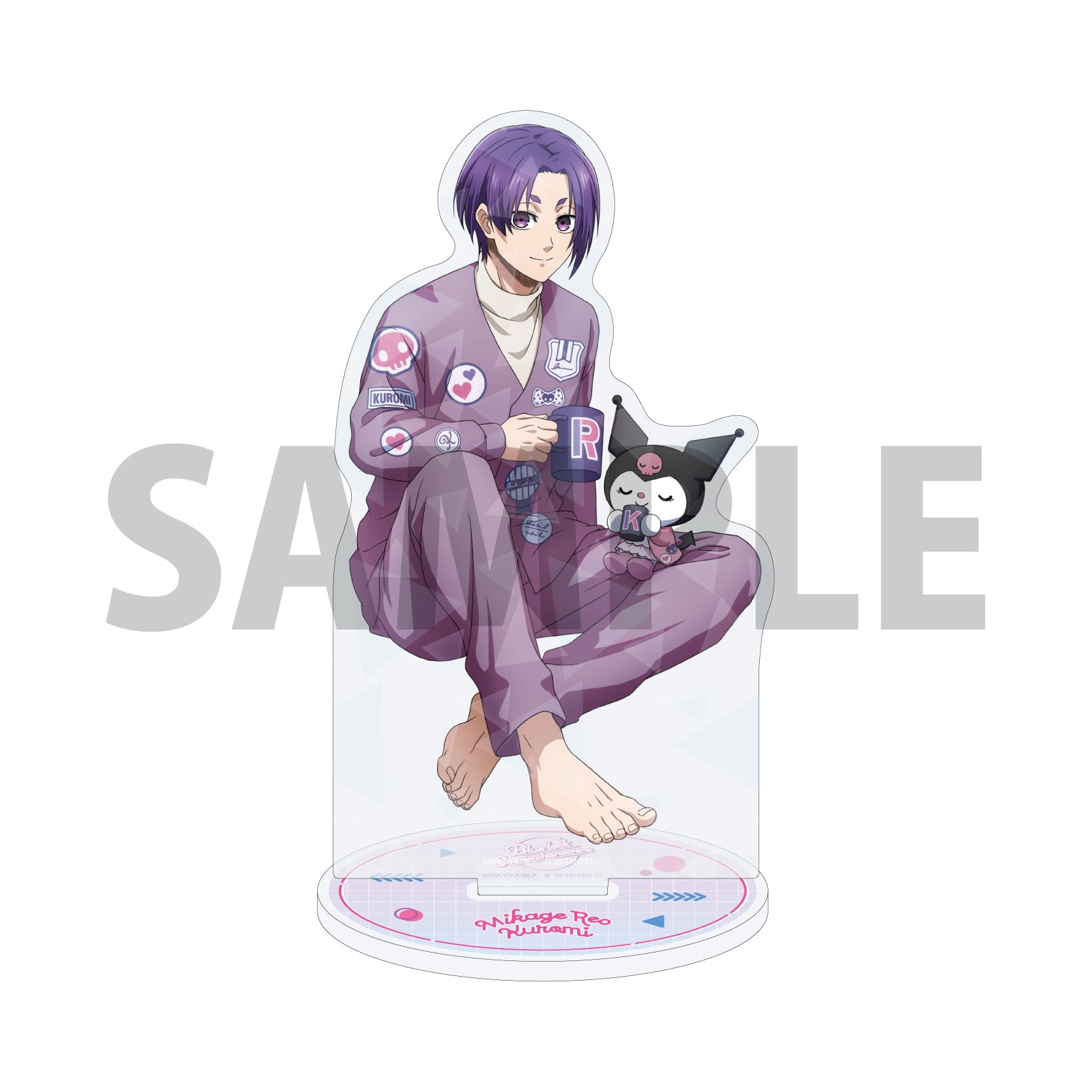 Hologram Acrylic Stand Blue Lock x Sanrio Characters 02 Mikage Reo x Kuromi (Collaboration Illustration)
