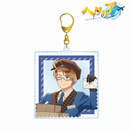Hetalia World Stars Original Illustration USA Postman Ver. Big Acrylic Key Chain