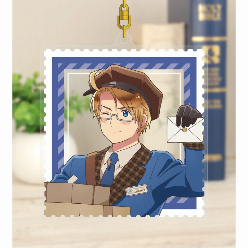 Hetalia World Stars Original Illustration USA Postman Ver. Big Acrylic Key Chain