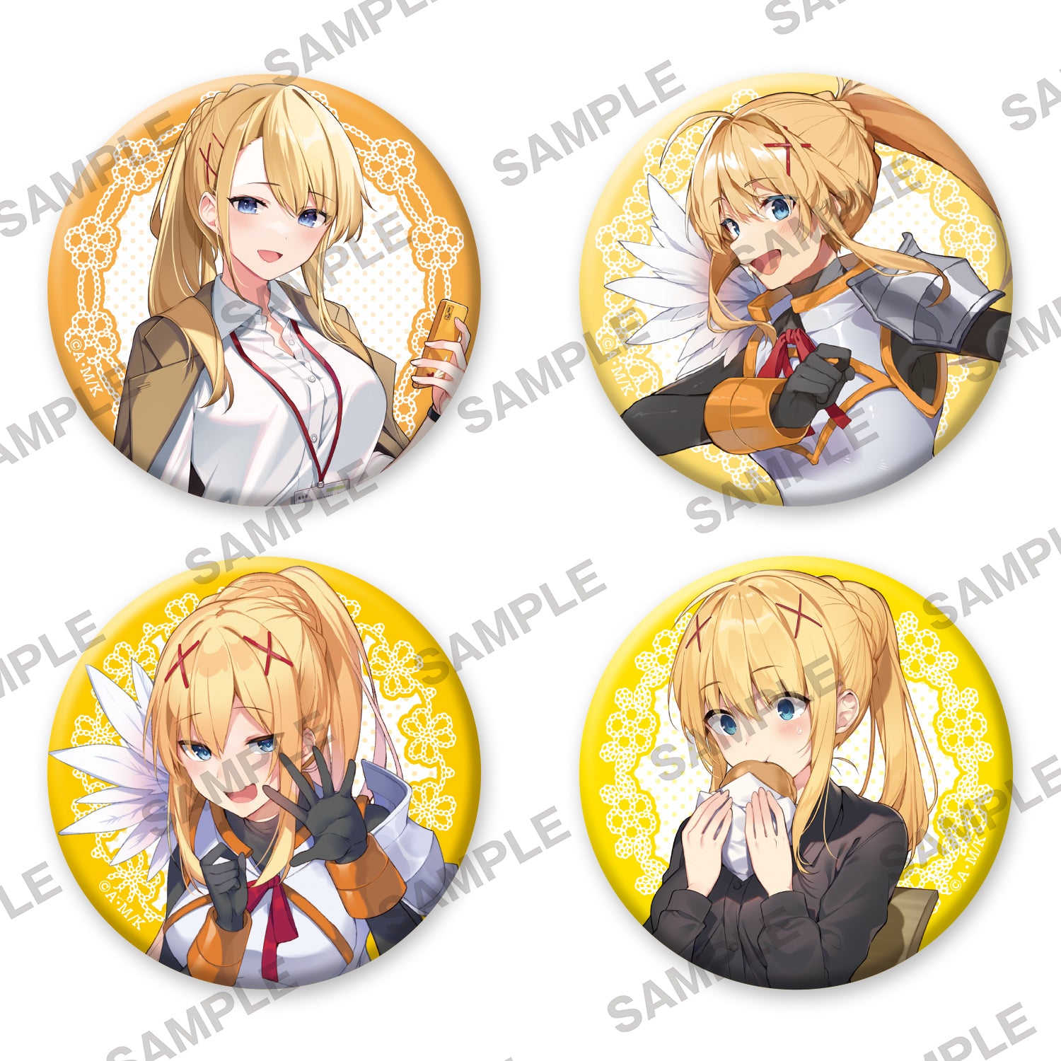 Kono Subarashii Sekai ni Shukufuku wo! Birthday Celebration 2023 Can Badge 4 Set Darkness