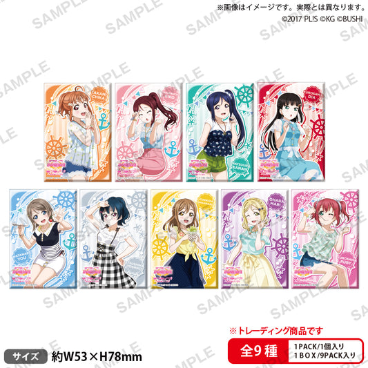 Love Live! School Idol Festival Square Can Badge Collection Aqours Summer Night Ver.