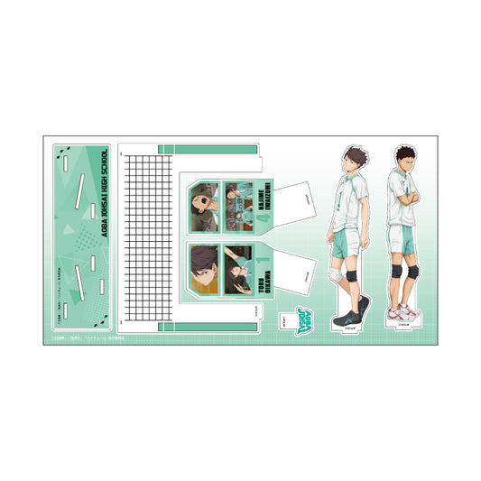 Premium Acrylic Diorama Plate Haikyu!! 02 Oikawa Toru & Iwaizumi Hajime