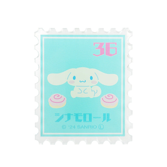 Sanrio Acrylic Clip - Cinnamoroll  (Retro Stamp Style)