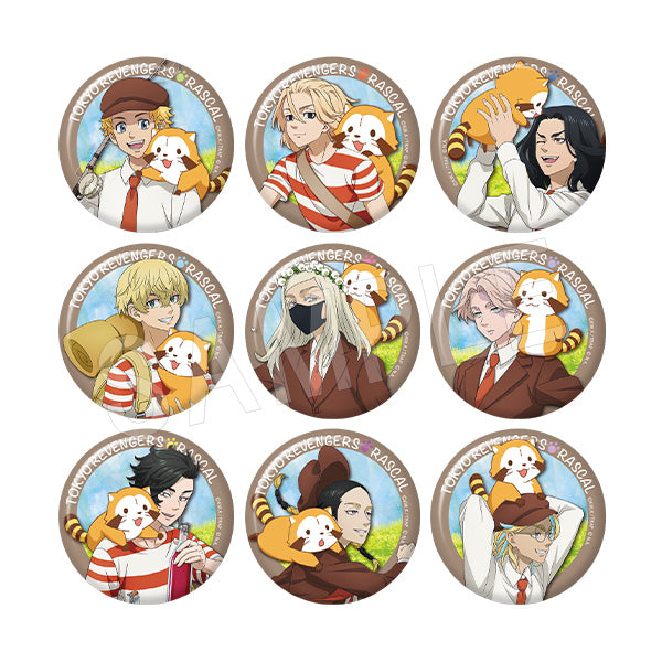 Tokyo Revengers Trading Can Badge Rascal the Raccoon Collaboration 2 Ver. Type A