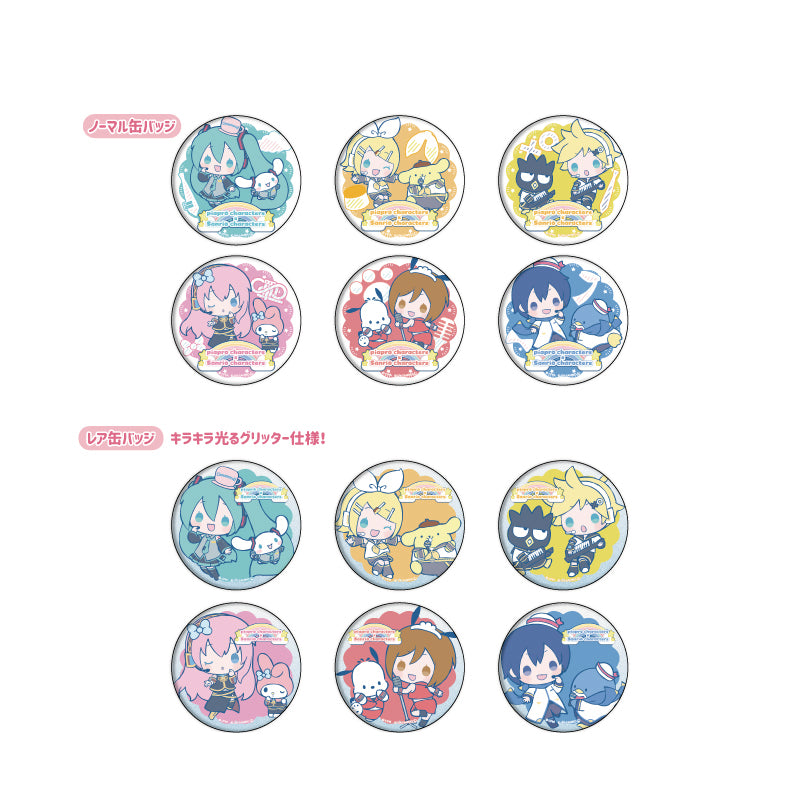 Trading Can Badge (Includes Rare) Piapro Characters x Sanrio Characters 02 Collaboration Illustration