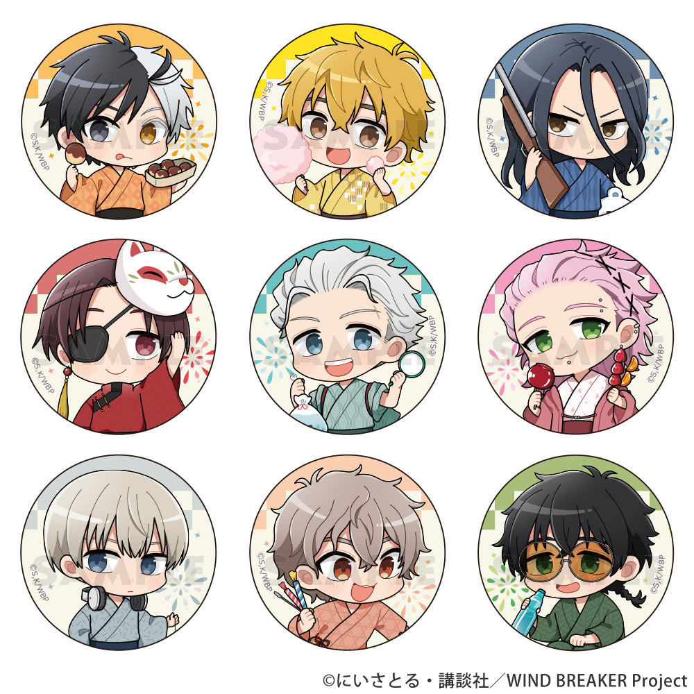 Wind Breaker Can Badge Yukata / Mini Character