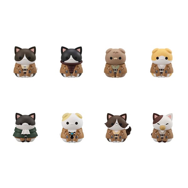 Attack on Titan Mega Cat Project Trading Figure 8-Pack Attack on Tinyan Gathering Scout Regiment danyan!